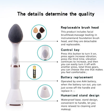 Three-in-one multifunctional face wash brush